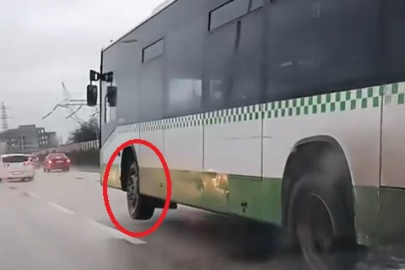 Bursa’da halk otobüs şoförü tek teker sürdü
