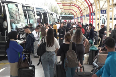 Terminalde 9 günlük tatil yoğunluğu başladı