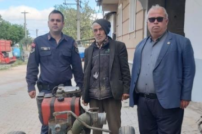 Tarladan su motoru çalan hırsızlar yakalandı