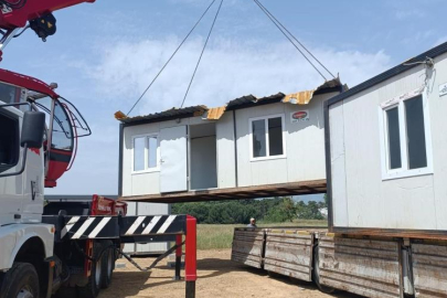 Deprem konteynerleri Gemlik’e geri getirildi