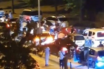 İnegöl'de yolu kapatıp çiftetelli oynadılar