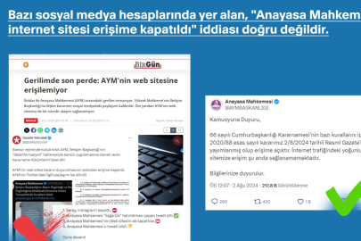 AYM'nin internet sitesi kapatıldı iddialarına yanıt