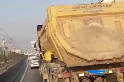 "Babam Sağ olsun" Marka Kamyondan Trafik Terörü