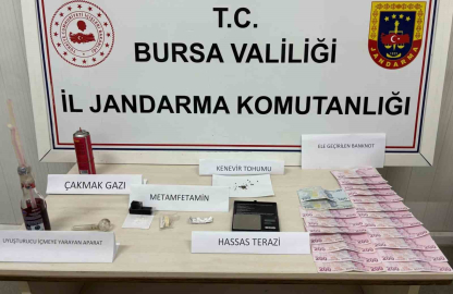 Bursa’da jandarma uyuşturucu imal eden şüphelileri suçüstü yakaladı