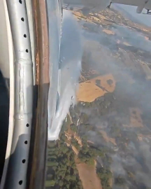 Çanakkale’deki orman yangınına müdahale havadan görüntülendi