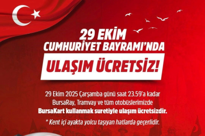 29 Ekim Cumhuriyet Bayramı’nda ulaşım ücretsiz