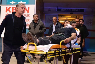 Kömürleri indirirken yüzüne demir saplandı