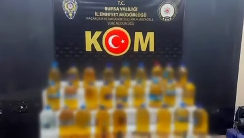 Bursa’da 227 litre sahte alkol ele geçirildi