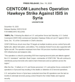 ABD ordusundan operasyon açıklaması: "70’ten fazla DEAŞ hedefi vuruldu"