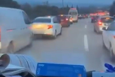 Bursa'da yoğun trafikte, fermuar sistemi takdir topladı