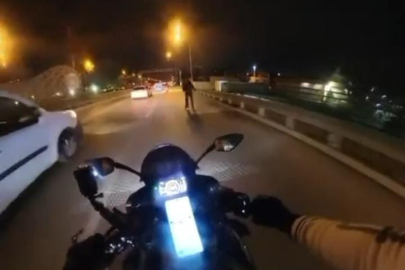 Yola atlayan yaya tehlikeli anlar yaşattı