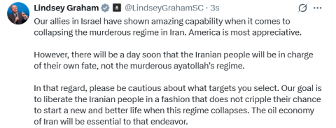 ABD’li senatör Lindsey Graham’dan İsrail’e "hedef" eleştirisi