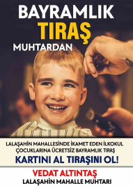 Çocukların bayram tıraşı muhtardan..!