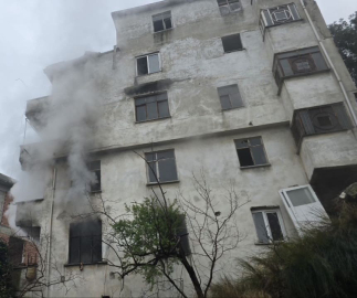 Mudanya’da apartmanda yangın paniği