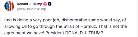 Trump’tan İran’a Hürmüz Boğazı uyarısı