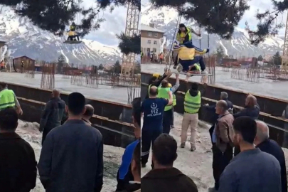 Kafasına pompa borusu düşen işçi yaralandı
