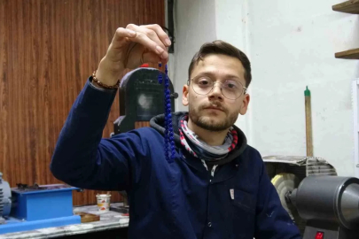Tespih meraklısı genç hobisini ustalığa dönüştürdü

