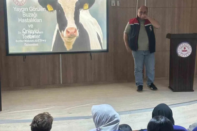 Köşk’te üreticilere buzağı ölümleri ve üreme verimliliği eğitimi
