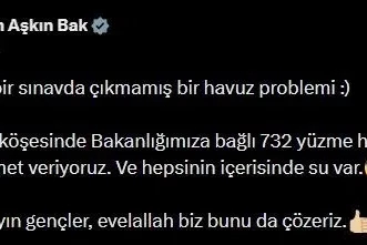 Bakan Bak’tan Marmaris Belediyesindeki havuz sorununa tepki
