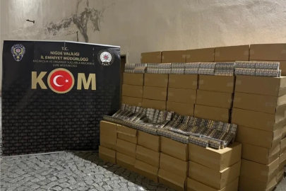 Niğde’de 50 bin paket kaçak sigara ele geçirildi
