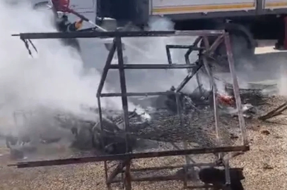 Osmaniye’de elektrikli motor alevlere teslim oldu
