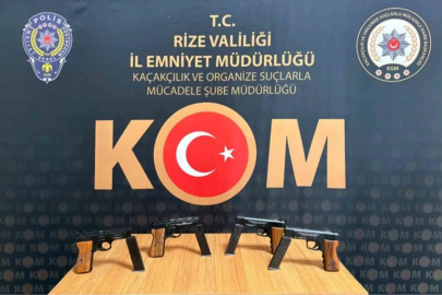 Rize’de kaçak silah operasyonu
