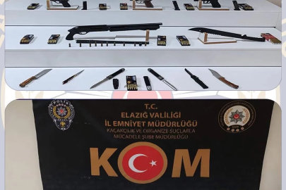 Elazığ’da 9 adet ruhsatsız silah ele geçirildi
