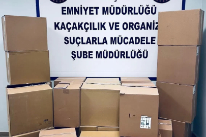 Muş’ta 260 bin adet boş makaron ele geçirildi
