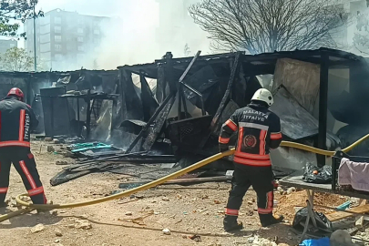 Malatya’da şantiyede korkutan yangın
