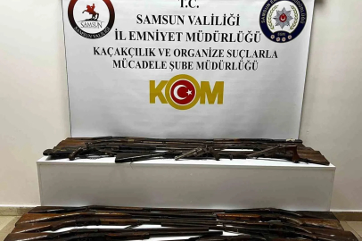 Samsun’da tarihi silah operasyonu: Osmanlı dönemine ait 24 silah ele geçirildi
