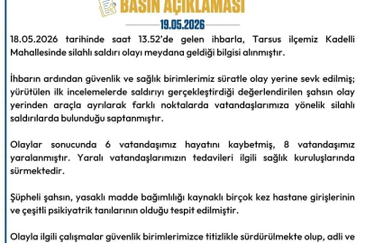 Mersin Valiliği’nden kanlı saldırı açıklaması
