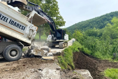 Düzce’de aşırı yağışlar heyelana neden oldu
