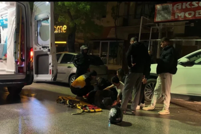 Kontrolden çıkan motosiklet devrildi, sürücüsü yaralandı
