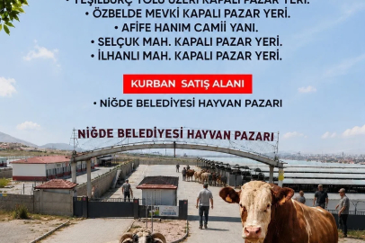 Niğde Belediyesi kurban kesim noktalarını açıkladı
