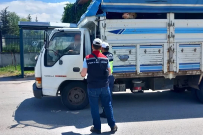 Bolu’da kurbanlık nakil araçları kontrol edildi

