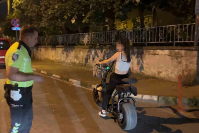 Elektrikli bisiklet sürücüsü alkollü çıktı, "Eve gidiyordum" dedi

