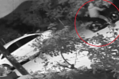 Maskeyle geldi, aracı böyle ateşe verdi
