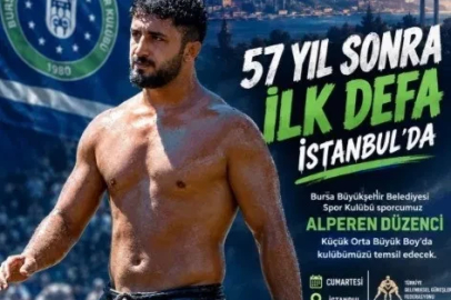 Büyükşehir güreşçisi tarihi er meydanında
