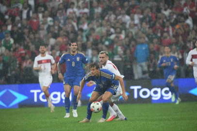 UEFA Uluslar Ligi: Türkiye: 0 - İtalya: 3 (İlk yarı)
